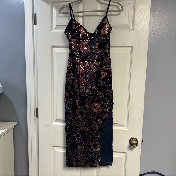 AKIRA Blue sequin dress NWT - Picture 1 of 5